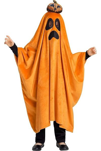 Ikali Ikali Children's Halloween Costume, Polyester, Orange/Black, 116 cm