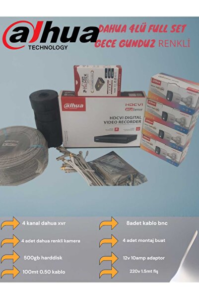 DAHUA 4 LÜ RENKLİ FULL SET