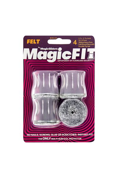 Magic Sliders Round Shape Rubber Felt Pad Set 1.25 - 1.063Inch
