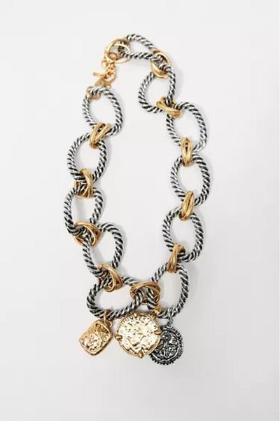 CHARMLUCKY Steel Brand Mix Color Necklace
