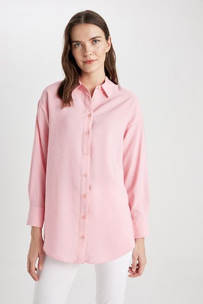 DeFacto Relax Fit Basic tömör hosszú ujjú ing tunika C0304ax24sp