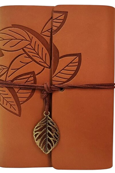 Mio Life Vintage Leather Cover Notebook - Antique Commemorative Book - 75 Sheets - Brown Agenda