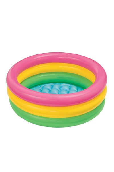 Intex PVC Round Inflatable Sunset Glow Baby Pool for 3 Years & Above