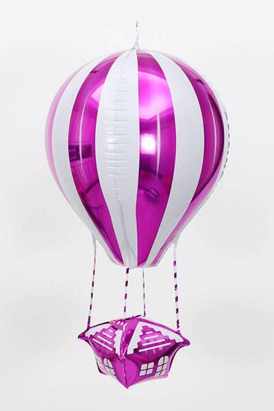 Patladı Gitti 22 İnç Uçan Balon Temalı Gül Kırmızı Folyo Balon 88-28 Cm