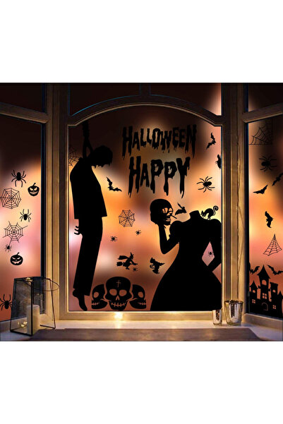 Voqeen Set de 9 stickere pentru fereastra Voqeen, PVC, negru