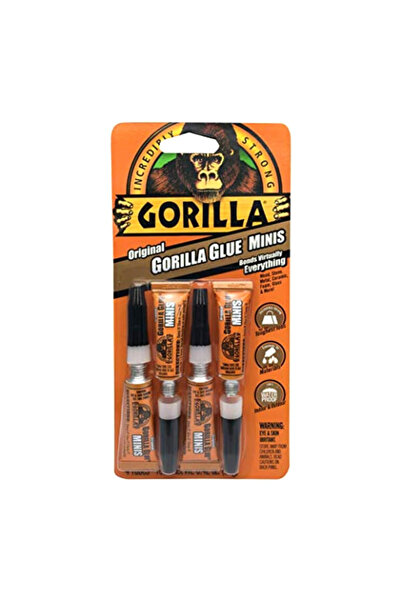 GORILLA غراء أصلي صغير برائحة ترابية عفنة، مكون من 4 قطع، قوي بشكل لا يصدق