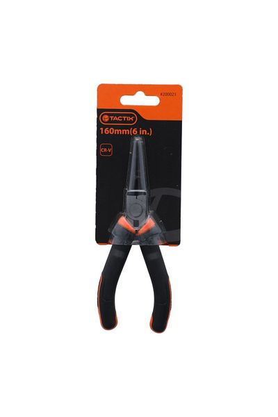 Tactix Chrome-Vanadium Steel Round Nose Plier 6inch