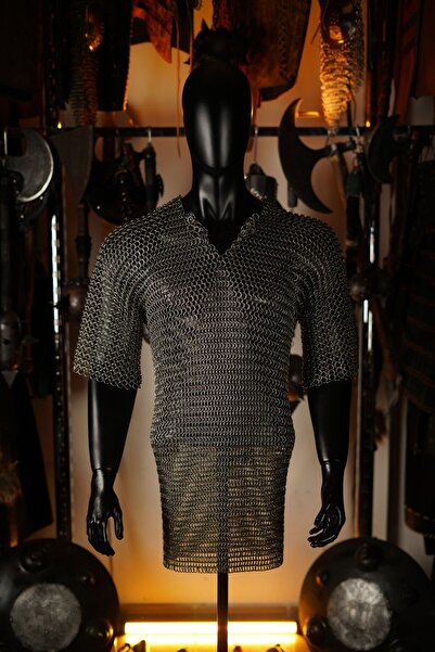 By Sağdıç Osmanlı Kostümleri Çelik Zırh Kıyafeti (Mat Gümüş)