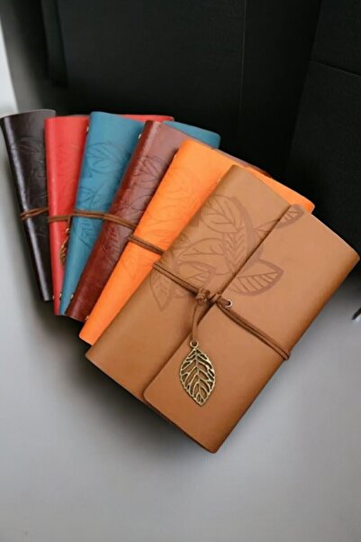 Mio Life Vintage Leather Cover Notebook - Antique Commemorative Book - 75 Sheets - Brown Agenda