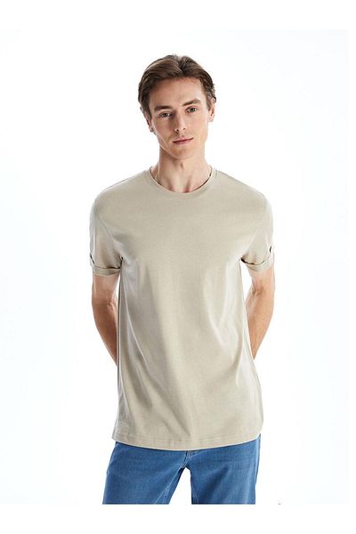 LC Waikiki Ανδρικό μπλουζάκι LCWAIKIKI Classic Crew με κοντό μανίκι χτενισμένο βαμβακερό