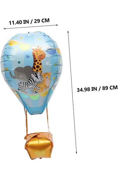 Patladı Gitti 22 Inch Blue Color Safari Flying Balloon Themed Foil Balloon 88-28 cm