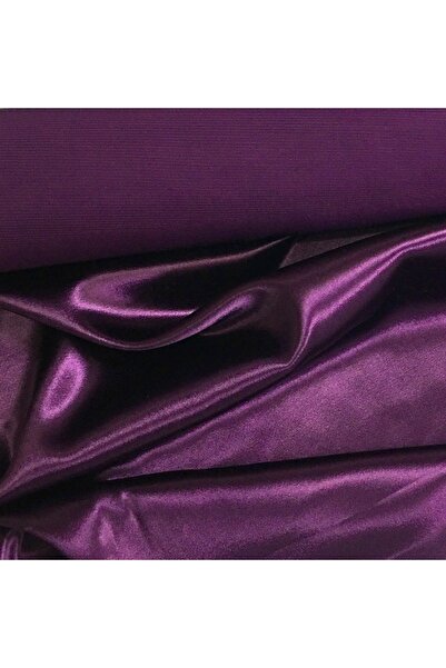 Kahra Collection Fusta din satin drapată de 82 cm prune