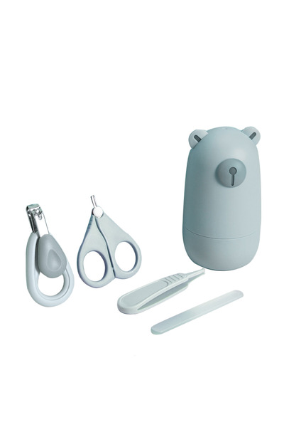 Cloody 5 Parça Bebek Çocuk Tırnak Makası Bakım Ve Bebek Törpü Seti Mavi Ayıcı...