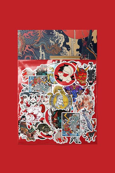 dadi ramba Japanese Mythology Sticker Pack - Bullet Journal - Agenda - Planner - Laptop Label Sticker