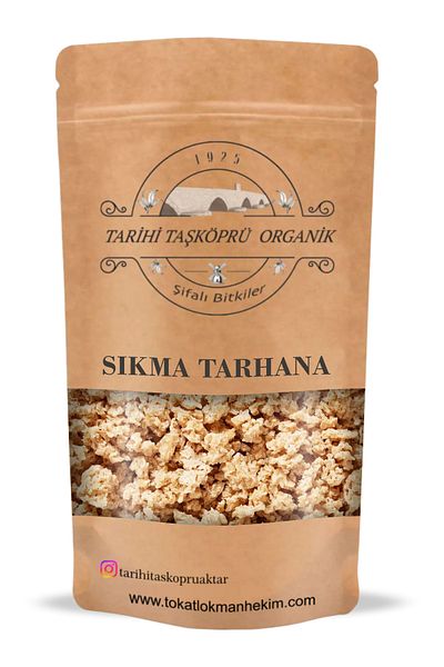 Tarihi Taşköprü Organik Sıkma Tarhana - Maras Tarhana 100 Gr