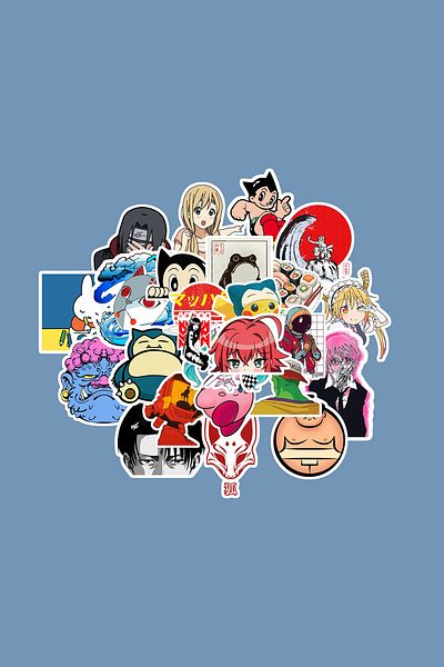 dadi ramba Japan Cartoon Sticker Pack - Bullet Journal - Agenda - Planner - Notebook - Laptop Sticker Decal
