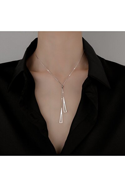Choice قلادة فضية قطعة واحدة، تصميم بسيط وأنيق على طراز الهيب هوب، مزينة بشرا...