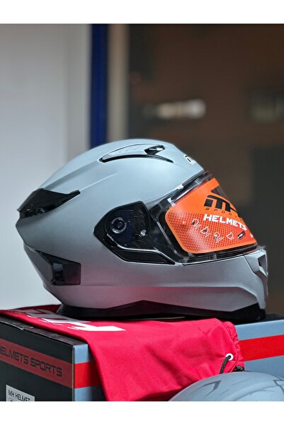 JK20 MH HELMETS RAPİD Fullface Kapalı Motosiklet Kaskı Mat Nardo Gri / Üst Segment / Güneş Gözlüklü