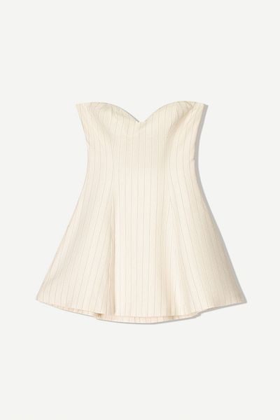 Bershka Pinstripe flared mini dress