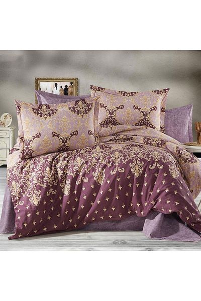 Pucioasa Purple double bed linen in baroque style, RNFN248