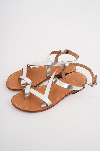 DaphneSandals Genuine Leather Silver Women's Sandals - K5007