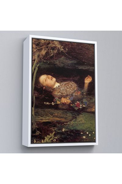 Harita Sepeti Shakespeare's Ophelia Hamlet Pictură decorativă de perete cu cadru alb