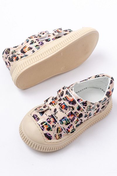 p papuccum ortopedi çocuk ayakkabıları Pantofi sport ortopedici cu velcro cu model leopard pentru fete