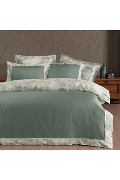 LAROMANO Lenjerie de pat din bumbac egiptean, Silk Satin, Rivano Moonmist (ve...