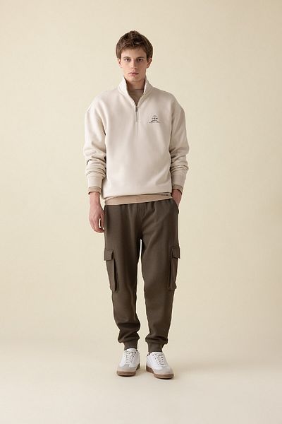 DeFacto Φούτερ Jogger Regular Fit - Cargo Pocket, Lace Up Elastic Leg Y5533az24au