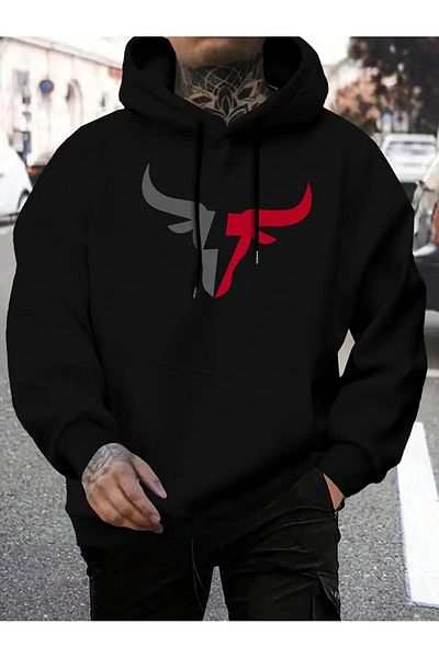 EFFRENATU Φούτερ με στάμπα unisex με δροσερά σχέδια
