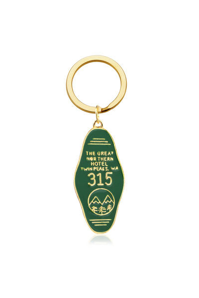 choice2 K00090-01 برنامج تلفزيوني فندق توين بيكس سلسلة مفاتيح معدنية مطلية با...