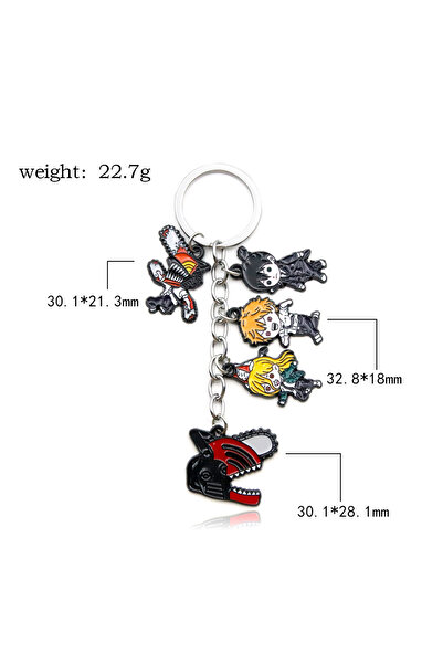 Choice K00695-02 سلسلة مفاتيح أنيمي CS Man شارة دينجي باور ماكيما شخصية قلادة...