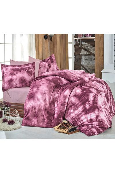 Hobby home collection Lenjerie de pat poplin percale, Hobby home collection, Gizem Claret Red