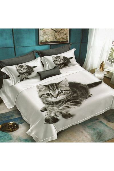 Pucioasa 3D finet lingerie 6 pieces, Sulfur, Grey Bengal Cat FN3D71