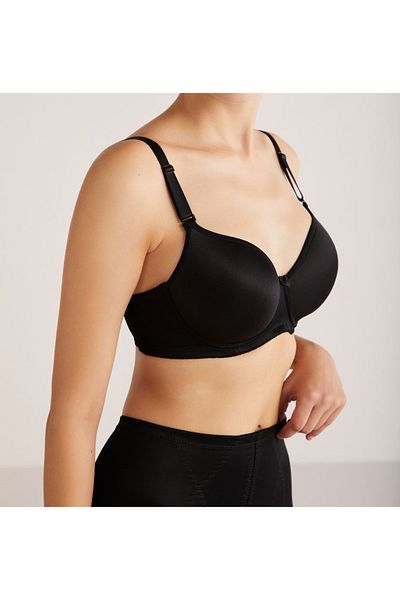 Kom Black Wire Women's Gathering Military Bra Adjust Your Item Cropped Dress