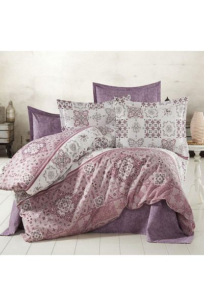Pucioasa Lilac mosaic double bed linen, RNFN247