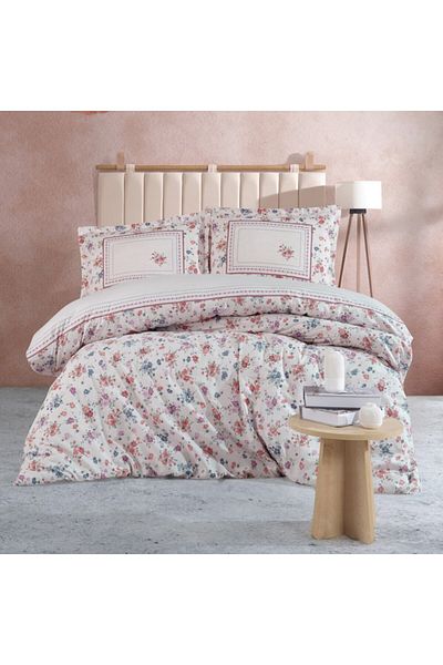 Pucioasa Double bed linen made of 100% cotton, ranforce, flowers, Visam