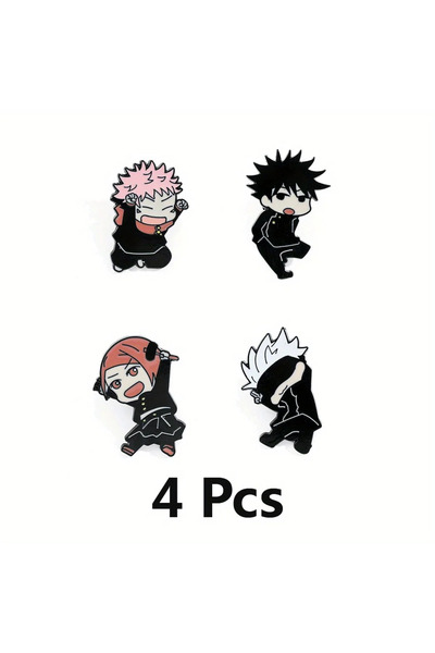 Choice XZ5589 4 قطع بروش شخصية كرتونية وسيم قناع عين صبي دبوس المينا شارة معد...