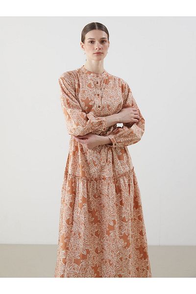 LC Waikiki Judge Collar Patterned Women's Dress