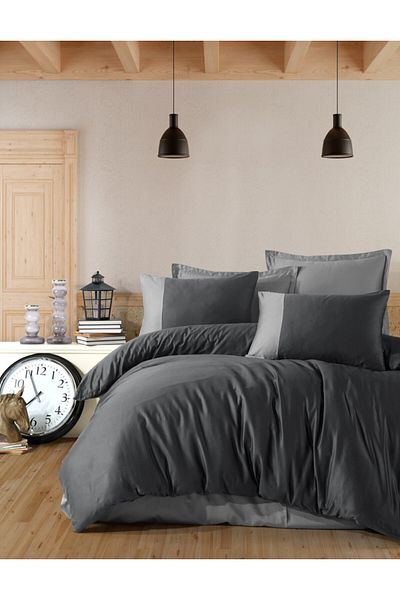 Pucioasa 100% cotton bed linen ranforce, Sulfur, Pure V9 Grey