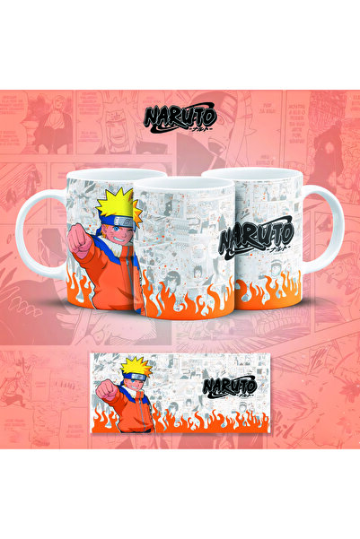 Genel Markalar ANİME NARUTO KARAKTER TASARIM BASKILI BEYAZ KUPA BARDAK