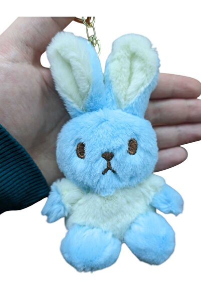 Fidan oyuncak ميدالية مفاتيح على شكل أرنب قطيفة وحلية حقيبة 13 سم