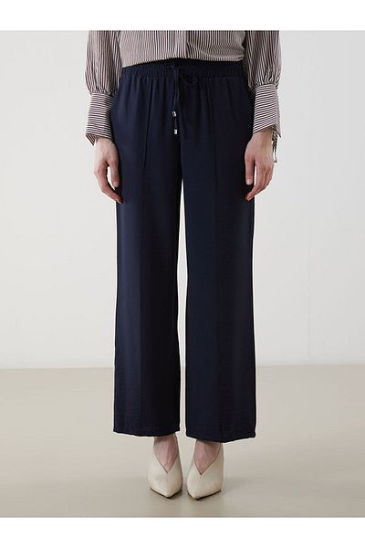 LC Waikiki New Season Elastic Waist Wide Leg Women's Trousers - S5Ld78Z8