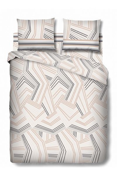 Bedora Double Bed Linen, King Size, Thread, Tc200, 4 Pieces, 200x220 Cm, Satin Cotton, Multicolor