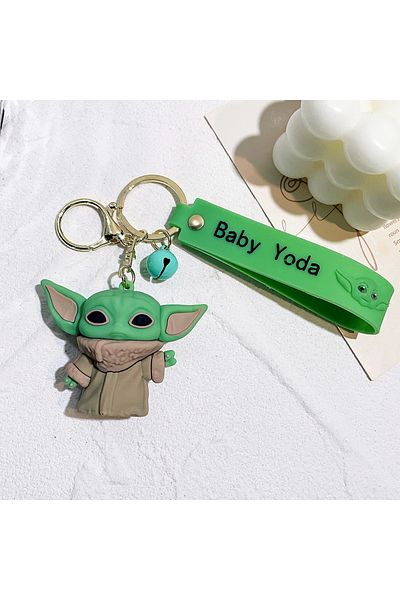 Hot Toys 8 Disney Movie Star Wars Keychain Master Yoda Baby Figure Pendant Keyring For Backpack Pendant Acce.