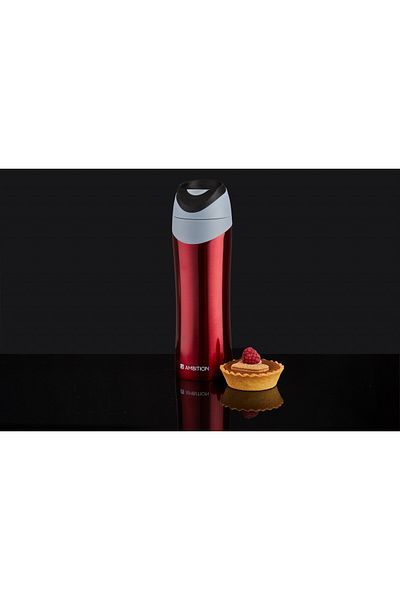 Ambition Thermos mug 400ml, red, Love