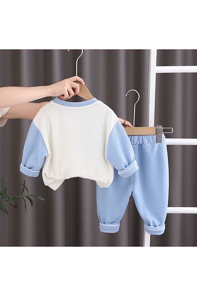 nannie Tinuta albastra baieti cu elefanti Rafael - 3-4 ani