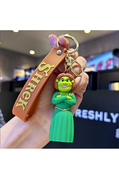 Hot Toys green Creative Cartoon Monster Shrek Key Chain Figure Exquisite Couple Backpack Car Hanging Trinkets