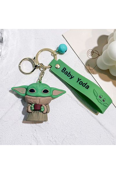 Hot Toys 7 Disney Movie Star Wars Keychain Master Yoda Baby Figure Pendant Keyring For Backpack Pendant Acce.