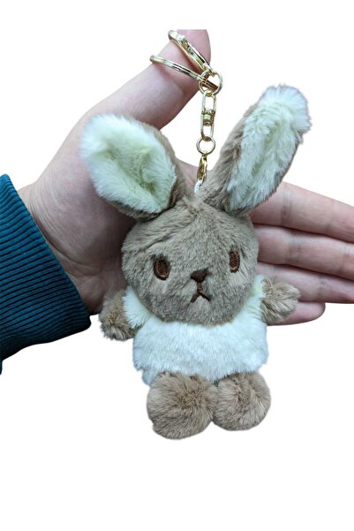 Fidan oyuncak ميدالية مفاتيح على شكل أرنب قطيفة وحلية حقيبة 13 سم
